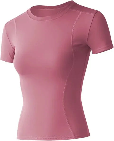 Girls' Nylon Knit Short Sleeve Top for Everyday Wear - Himpall