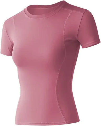 Girls' Nylon Knit Short Sleeve Top for Everyday Wear - Himpall