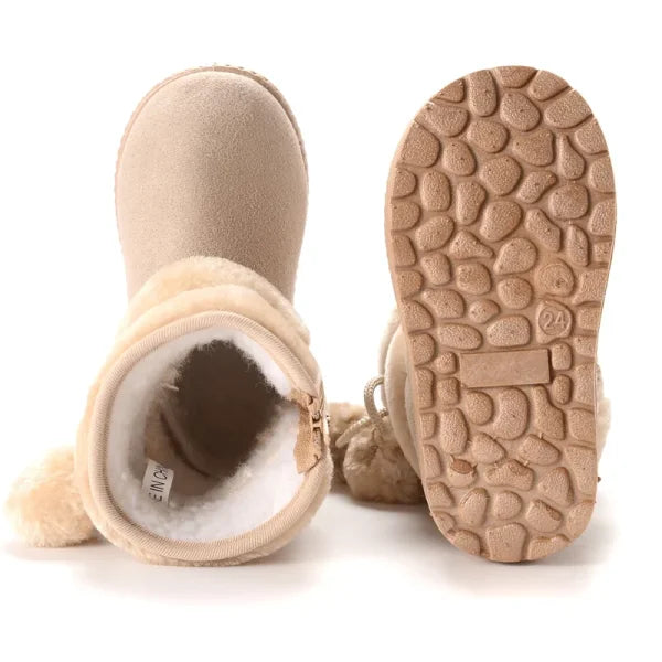 Girls Snow Boots for Kids - Comfortable Warm Winter Boots and Princess Shoes - Himpall