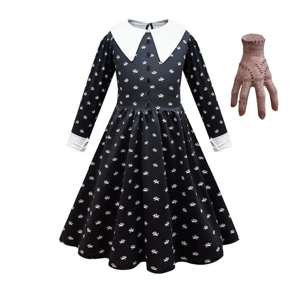 Girls Wednesday Addams Costume - DH25 Set 04 / Size 110