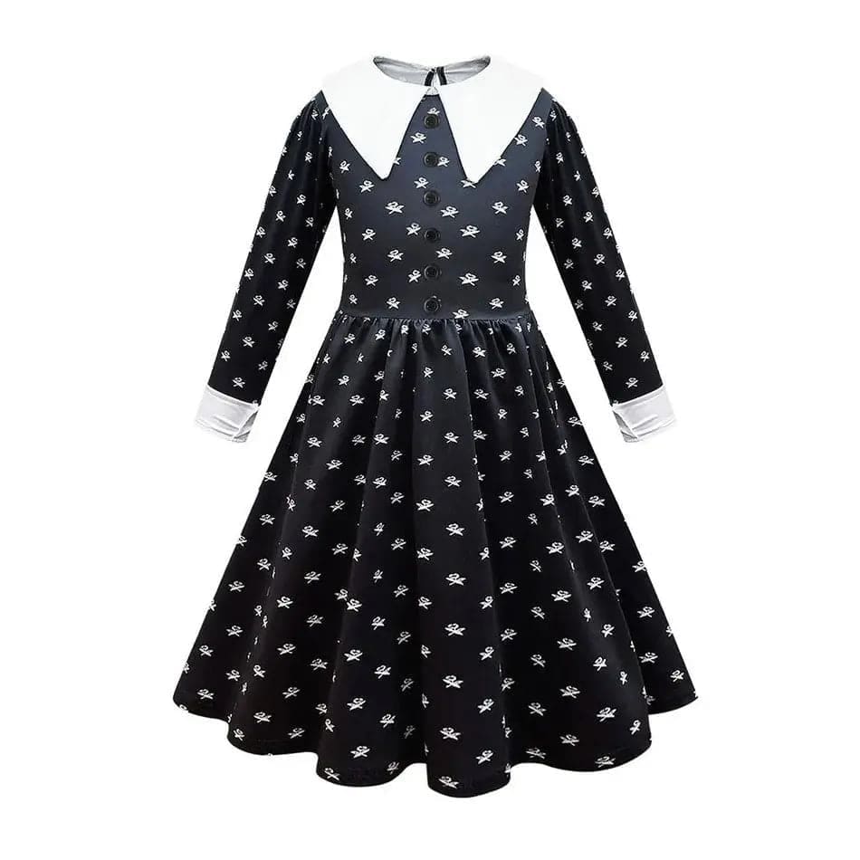 Girls Wednesday Addams Costume - DH25 / Size 110