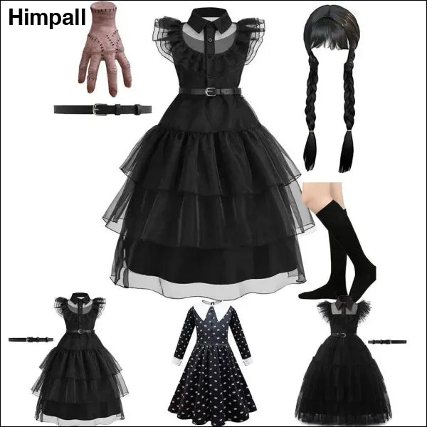 Girls Wednesday Addams Costume