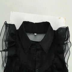 Girls Wednesday Addams Costume for Spooky Celebrations - Himpall