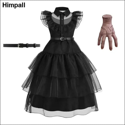 Girls Wednesday Addams Costume - DH22N0 Set 04 / Size 110