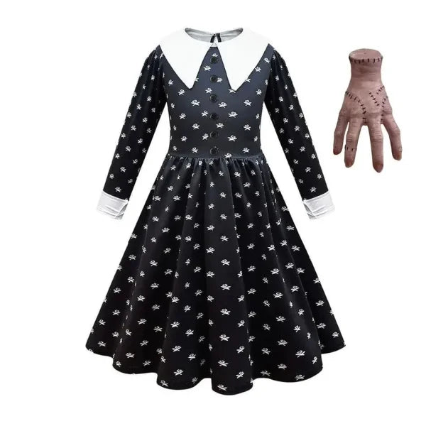 Girls Wednesday Addams Costume for Spooky Celebrations - Himpall