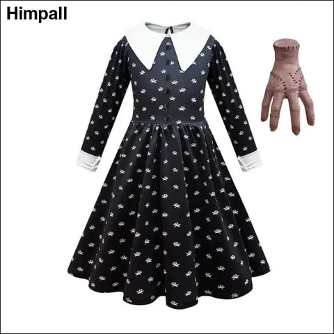 Girls Wednesday Addams Costume - DH25 Set 04 / Size 110