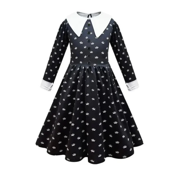 Girls Wednesday Addams Costume for Spooky Celebrations - Himpall