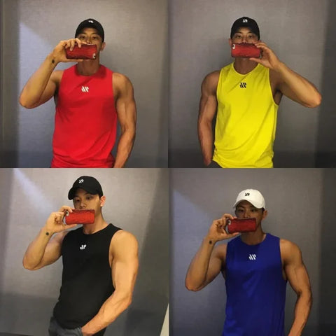 GITF Men’s Bodybuilding Tank Top - Gym Workout Fitness Stringer Singlet