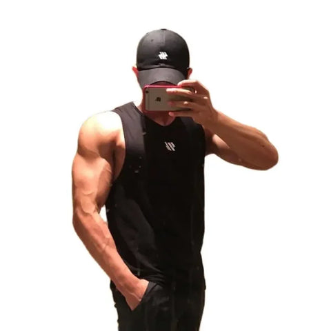GITF Men’s Bodybuilding Tank Top - Gym Workout Fitness Stringer Singlet