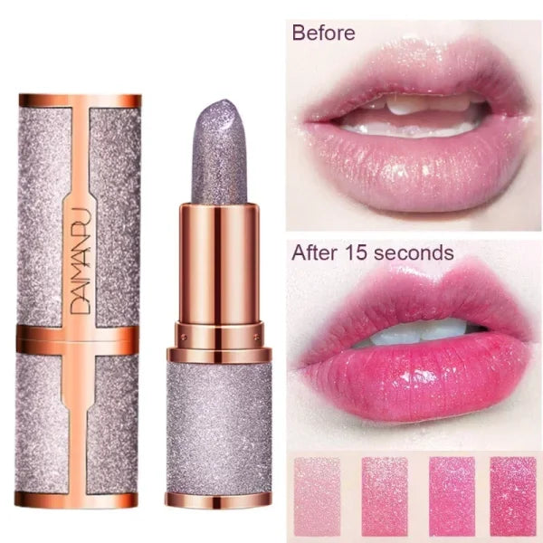 Glitter Color-Changing Lipstick – Long-Lasting Waterproof Lip Tint - Himpall