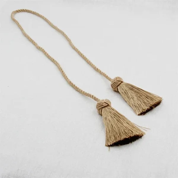 Gold Tassel Curtain Tieback - Elegant Rope Holder for Blackout Curtains - Gold / 97CM