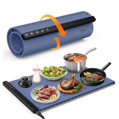 Graphene Beige Electric Warming Tray for Effortless Food Heating - Himpall