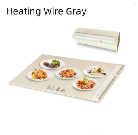 Graphene Beige Electric Warming Tray for Effortless Food Heating - Himpall