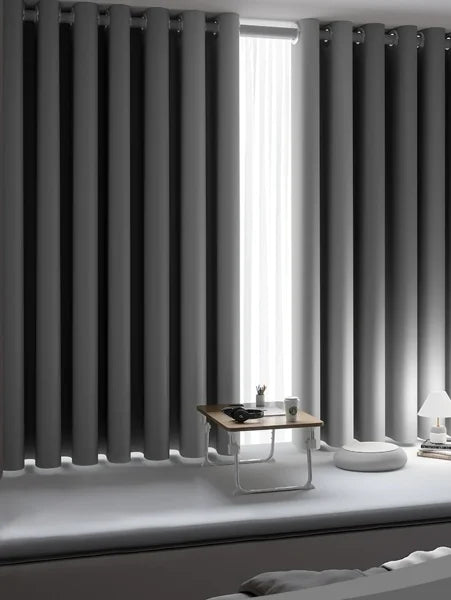 Grey Blackout Curtains - Full Light Blocking & Thermal Insulated Drapes