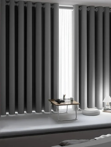 Grey Blackout Curtains - Full Light Blocking & Thermal Insulated Drapes