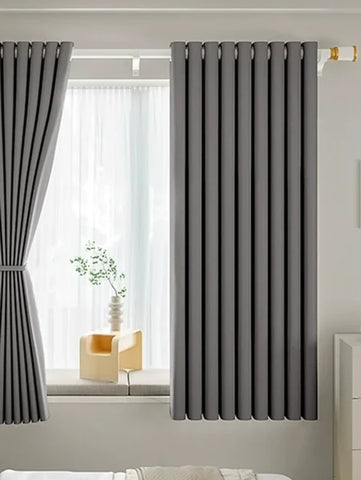 Grey Blackout Curtains - Full Light Blocking & Thermal Insulated Drapes