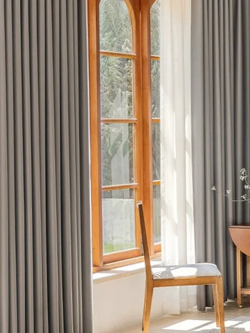 Grey Blackout Curtains - Full Light Blocking & Thermal Insulated Drapes