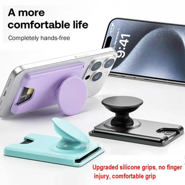 Grippopso Universal Magnetic Wallet and Expanding Phone Grip Holder