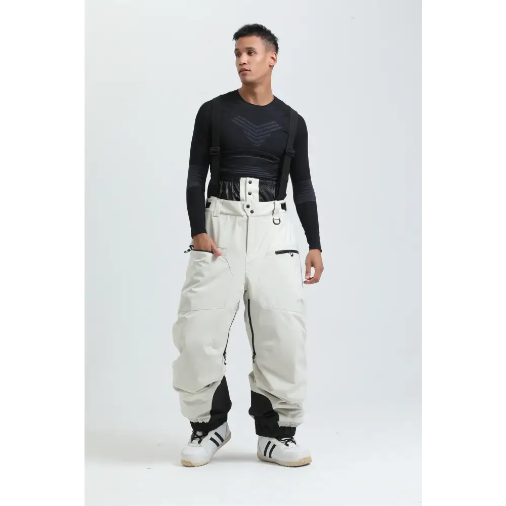 Gsou Outdoor Sport Mountain Female Ski Pants Winter Waterproof Men Women Snowboard Overalls Suspender Snowpants Warmth