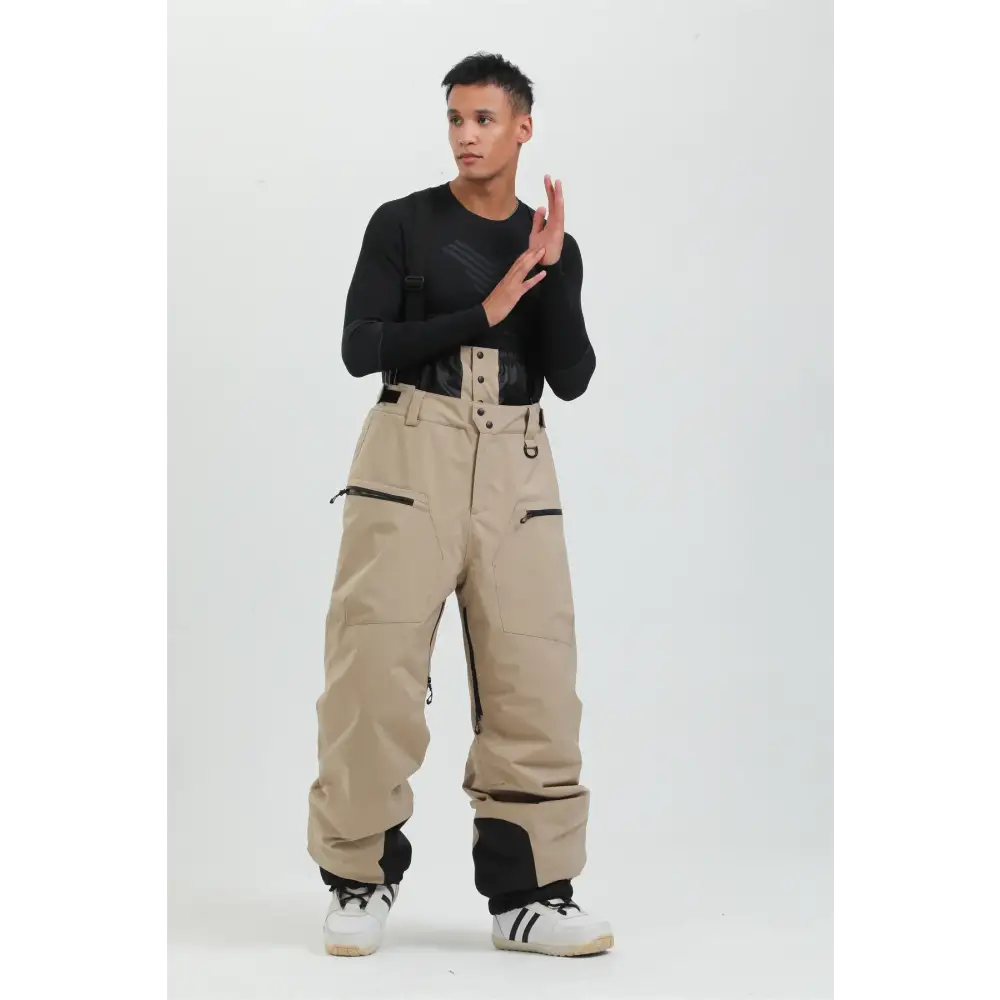 Gsou Outdoor Sport Mountain Female Ski Pants Winter Waterproof Men Women Snowboard Overalls Suspender Snowpants Warmth