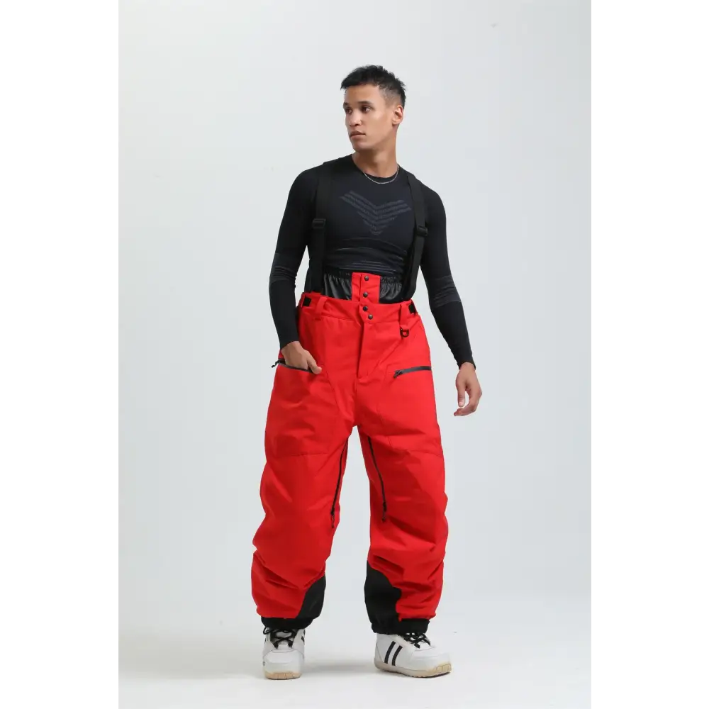 Gsou Outdoor Sport Mountain Female Ski Pants Winter Waterproof Men Women Snowboard Overalls Suspender Snowpants Warmth