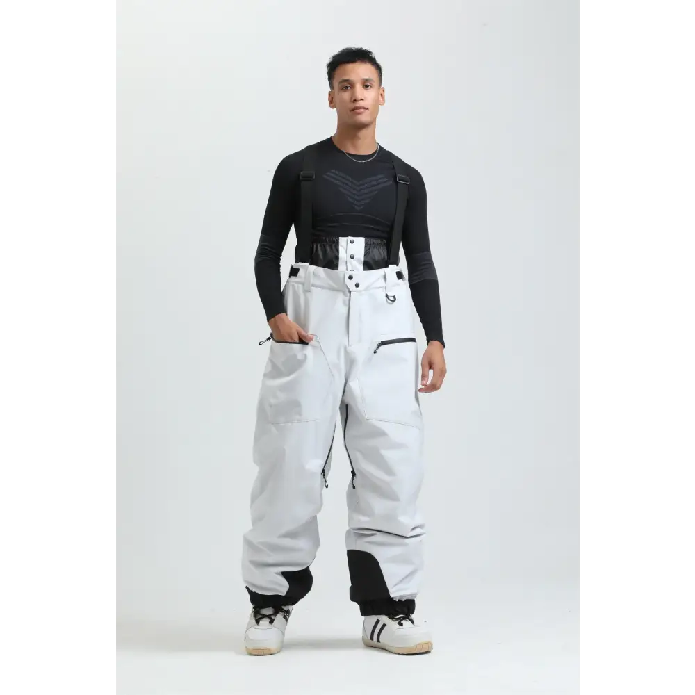 Gsou Outdoor Sport Mountain Female Ski Pants Winter Waterproof Men Women Snowboard Overalls Suspender Snowpants Warmth