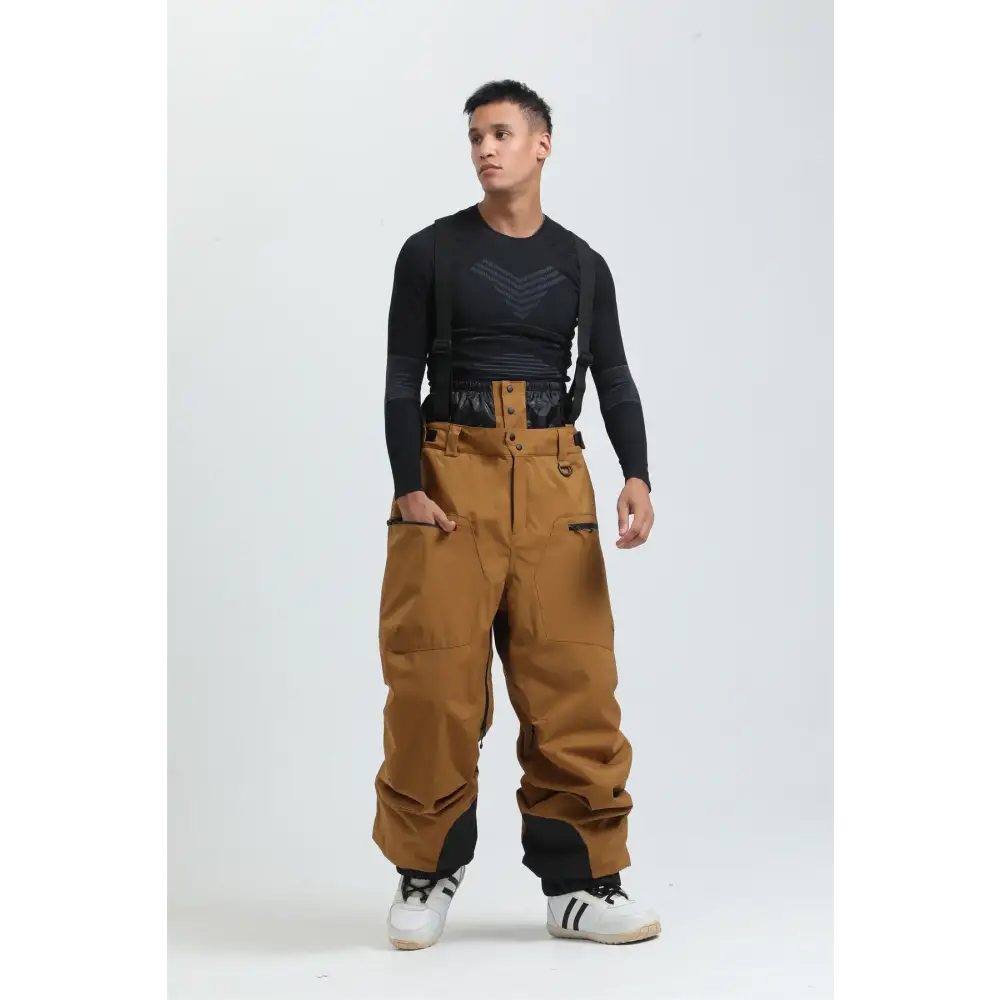 Gsou Outdoor Sport Mountain Female Ski Pants Winter Waterproof Men Women Snowboard Overalls Suspender Snowpants Warmth