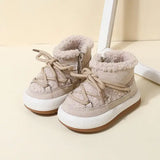 GT-CECD New Autumn/Winter Baby Boots Warm Plush Rubber Sole Toddler Kids Sneakers Infant Shoes Fashion Little Boys