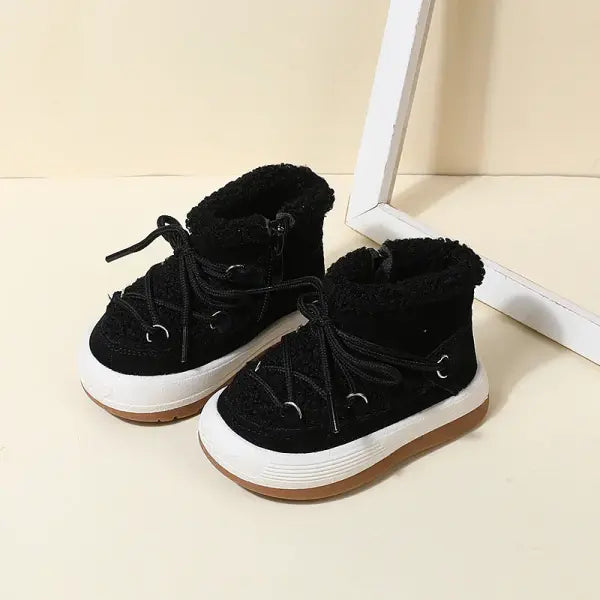 GT-CECD New Autumn/Winter Baby Boots Warm Plush Rubber Sole Toddler Kids Sneakers Infant Shoes Fashion Little Boys