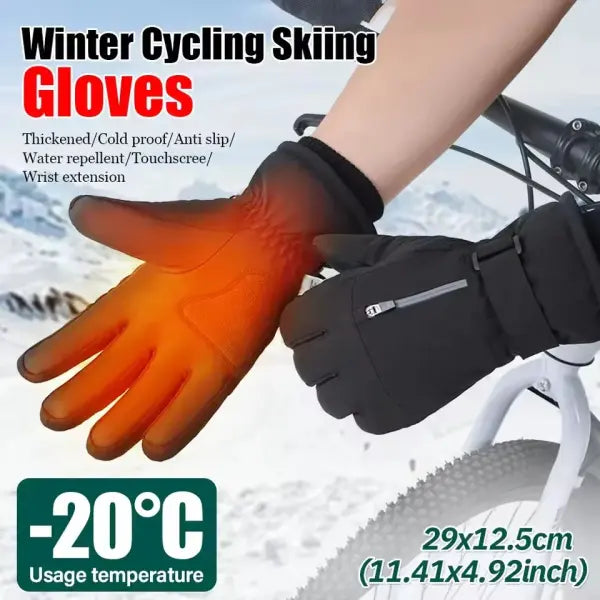 GTUBIKE Winter Gloves – Thickened Waterproof Cold-Resistant Gloves for Cycling Skiing & Outdoor Activities Touchscreen