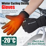 GTUBIKE Winter Gloves – Thickened Waterproof Cold-Resistant Gloves for Cycling Skiing & Outdoor Activities Touchscreen