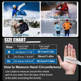 GTUBIKE Winter Gloves – Thickened Waterproof Cold-Resistant Gloves for Cycling Skiing & Outdoor Activities Touchscreen