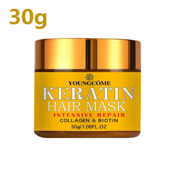 Biotin & Collagen Hair Mask - Keratin Repair Treatment for Dry Damaged Hair & Frizz Control - 30g