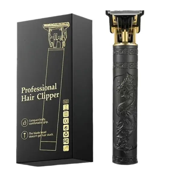 Men rechargeable clipper razor material black vintage grooming tool - C649-gold