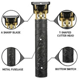 Men rechargeable clipper razor material black vintage grooming tool - C649-gold