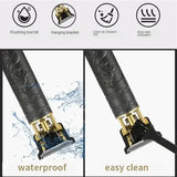 Men rechargeable clipper razor material black vintage grooming tool - C649-gold