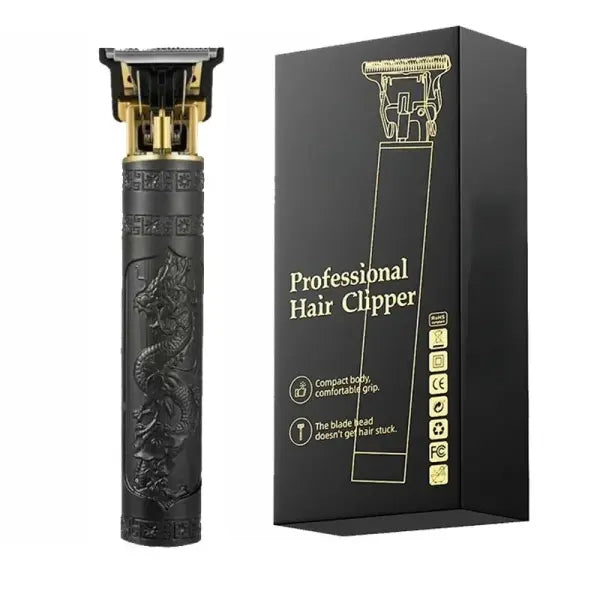 Men rechargeable clipper razor material black vintage grooming tool - C649-gold