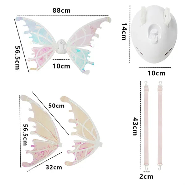 Halloween Electric Butterfly Wings with LED for Kids and Pets - Himpall