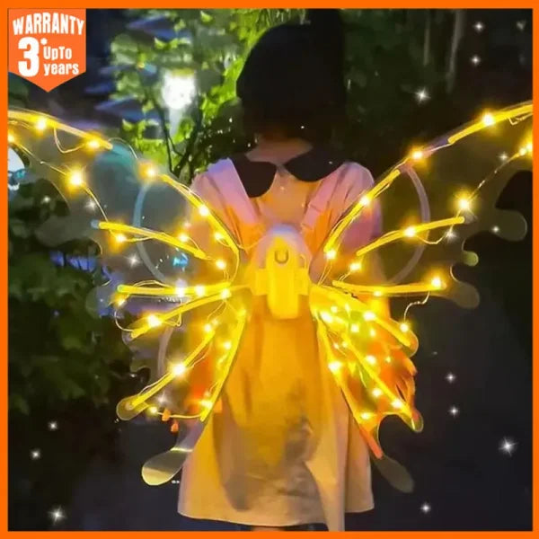 Halloween Electric Butterfly Wings with LED for Kids and Pets - Himpall