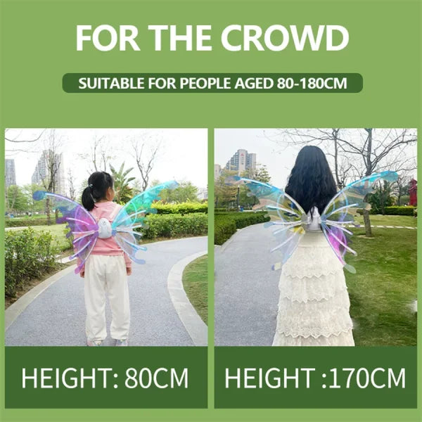 Halloween Electric Butterfly Wings with LED for Kids and Pets - Himpall