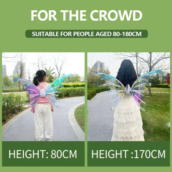 Halloween Electric Butterfly Wings with LED for Kids and Pets - Himpall