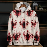 Blood 3D Print Hoodie Polyester Casual Harajuku Pullover