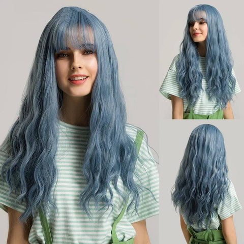 Halloween Wig - Long Straight Synthetic Cosplay Wig for Costumes