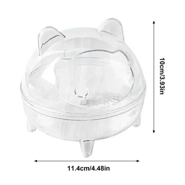 Hamster Toilet Chinchilla Bath House Golden Bear Bathroom Fully Transparent Field Of View Anti-spill for Gerbil Other