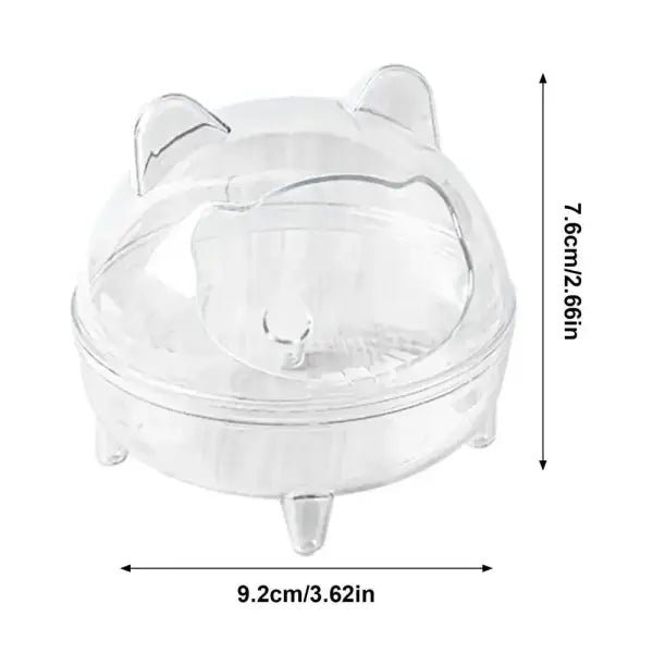 Hamster Toilet Chinchilla Bath House Golden Bear Bathroom Fully Transparent Field Of View Anti-spill for Gerbil Other