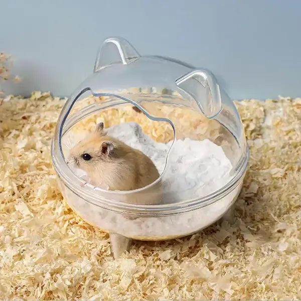 Hamster Toilet Chinchilla Bath House Golden Bear Bathroom Fully Transparent Field Of View Anti-spill for Gerbil Other