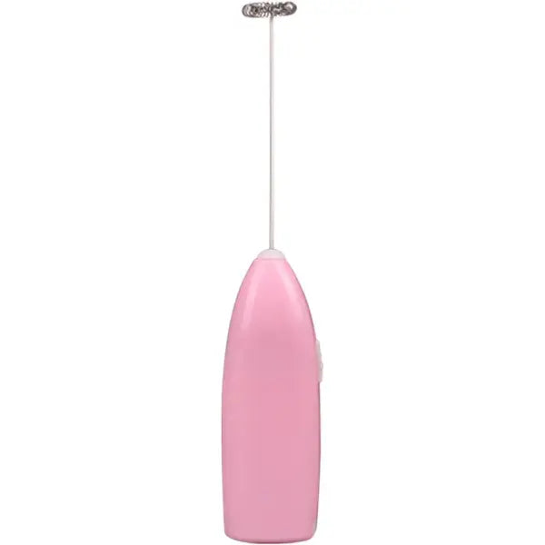 Handheld Electric Egg Beater Mini Battery Powered Milk Frother Coffee Drink Mixer Milk Foamer Kitchen Tools - pink