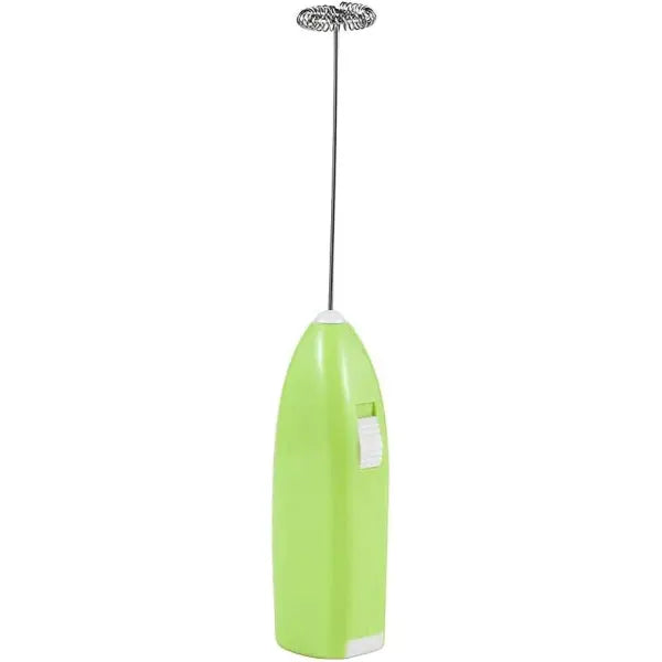 Handheld Electric Egg Beater Mini Battery Powered Milk Frother Coffee Drink Mixer Milk Foamer Kitchen Tools - green