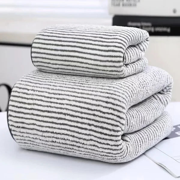 Handmade Christmas Towel Set Quick-Dry Stripe Fabric Care - 1 / 1 Set