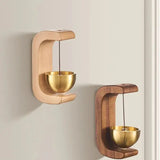 Hanging Decorations Japanese Wooden Wind Chimes Wireless Doorbell Entrance Door Bell Decorative Wind Bell for Home